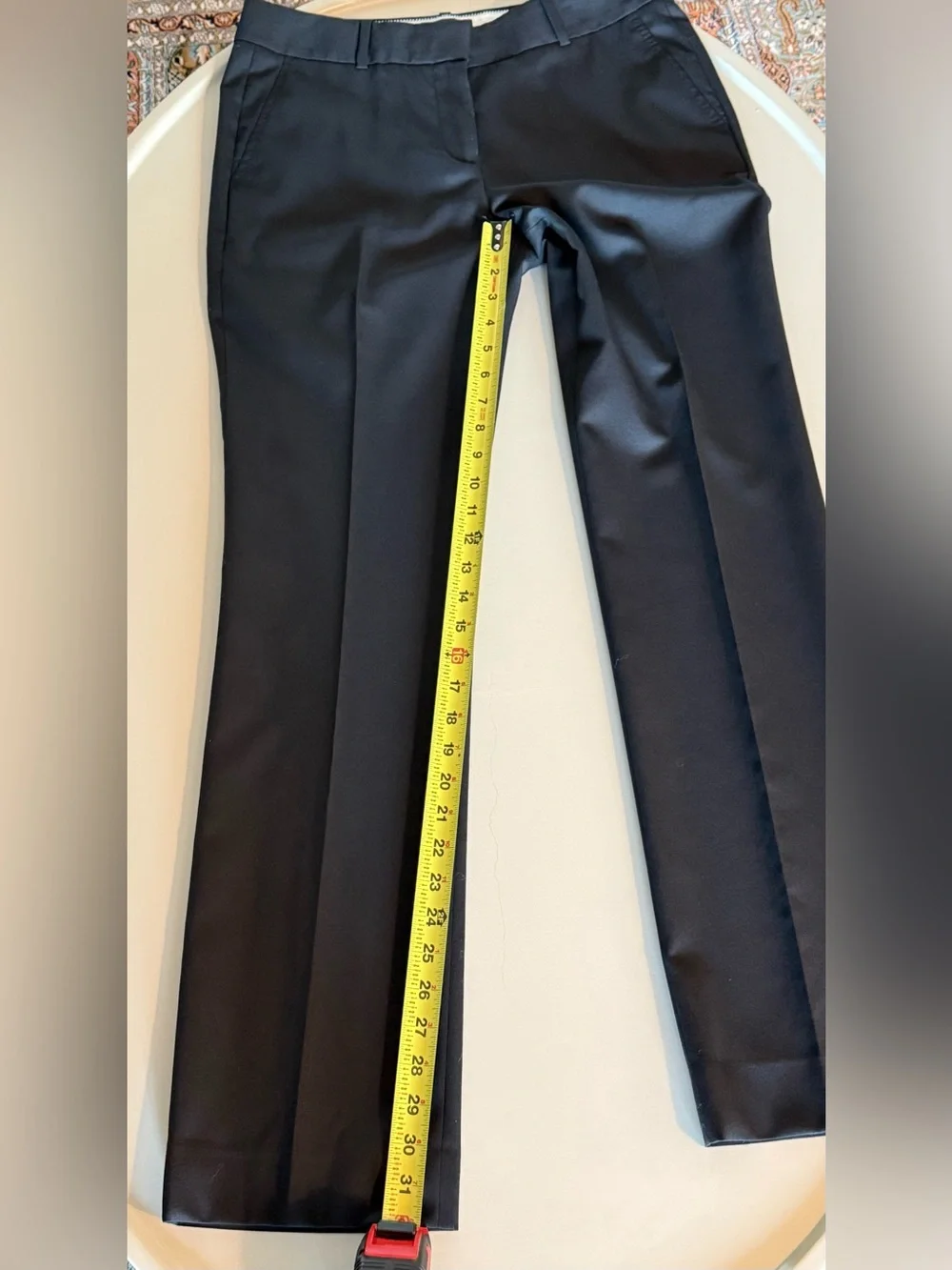 J.Crew Super 120’s 100% Wool Black Tailored Trousers Dress Pants Size 6